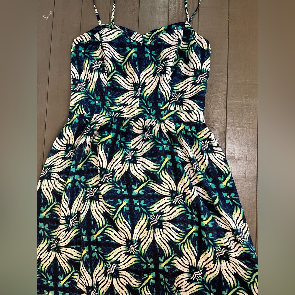 GAP Floral Spaghetti Strap Dress Mini Colorful Boho Chic Travel Resort Vacation